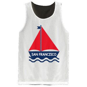 San Francisco California Sailing Boat Souvenir Mesh Reversible Basketball Jersey Tank