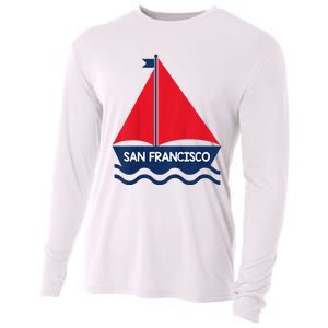 San Francisco California Sailing Boat Souvenir Cooling Performance Long Sleeve Crew