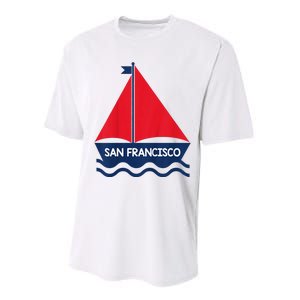 San Francisco California Sailing Boat Souvenir Performance Sprint T-Shirt