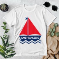 San Francisco California Sailing Boat Souvenir Premium T-Shirt