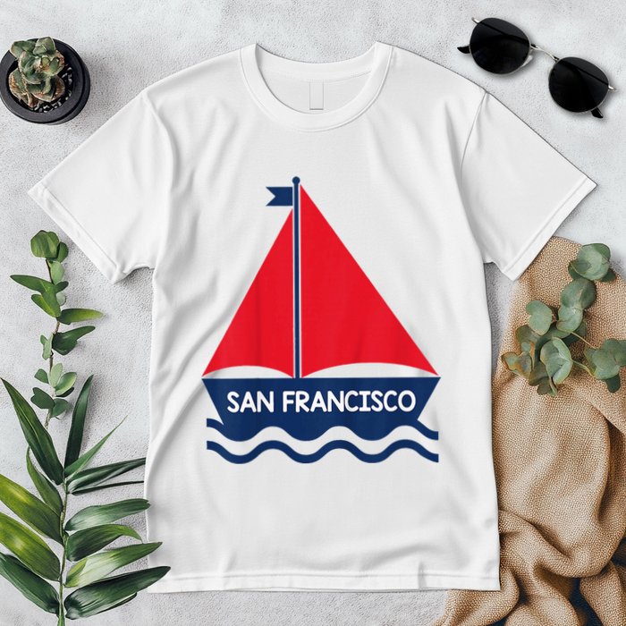 San Francisco California Sailing Boat Souvenir Premium T-Shirt