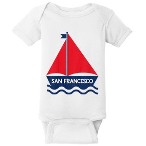 San Francisco California Sailing Boat Souvenir Baby Bodysuit