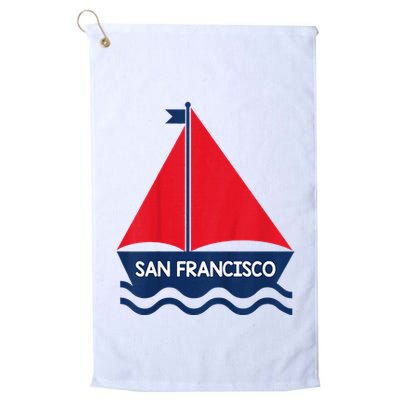 San Francisco California Sailing Boat Souvenir Golf Towel