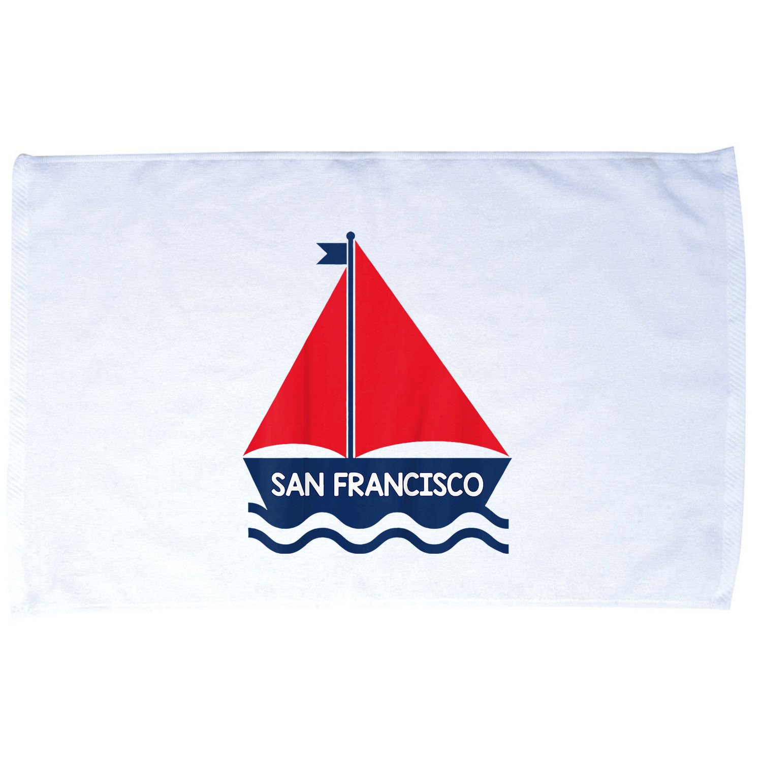 San Francisco California Sailing Boat Souvenir Microfiber Hand Towel