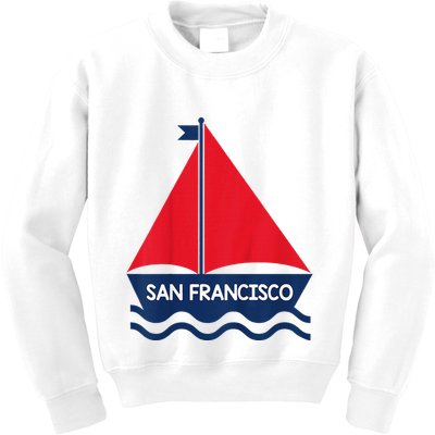 San Francisco California Sailing Boat Souvenir Kids Sweatshirt