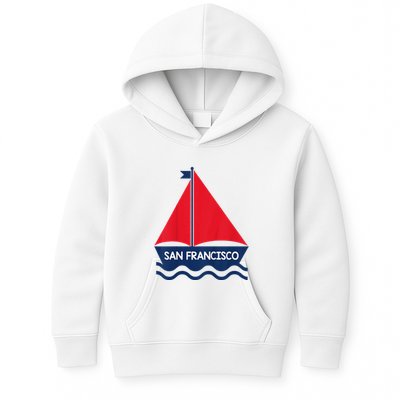 San Francisco California Sailing Boat Souvenir Kids Hoodie