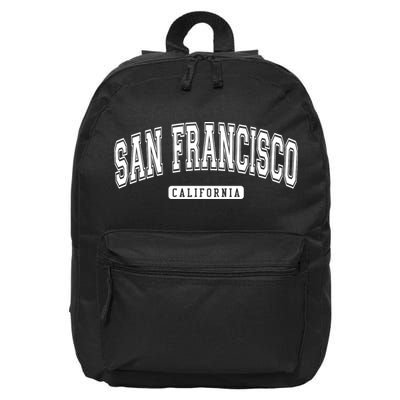 San Francisco California Gift 16 in Basic Backpack