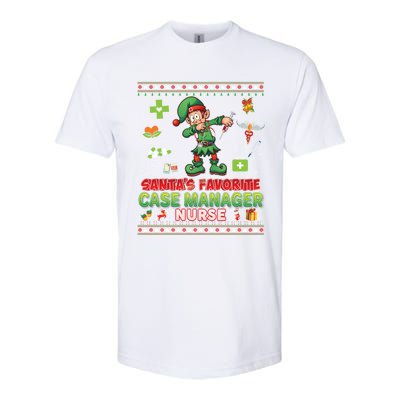 Santas Favorite Case Ager Nurse Dabbing Elf Christmas Gift Softstyle CVC T-Shirt