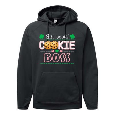 Scout For Cookie Boss Funny Scouting Family Matching Performance Fleece Hoodie