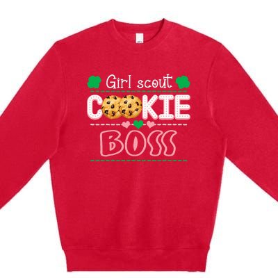 Scout For Cookie Boss Funny Scouting Family Matching Premium Crewneck Sweatshirt