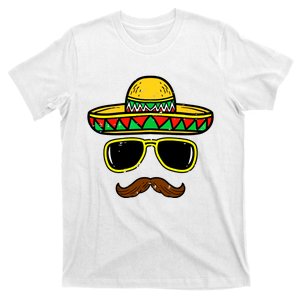 Sombrero Face Cinco De Mayo Mexican Fiesta Party Boy T-Shirt