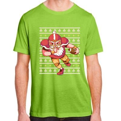 Santa Football Christmas Adult ChromaSoft Performance T-Shirt