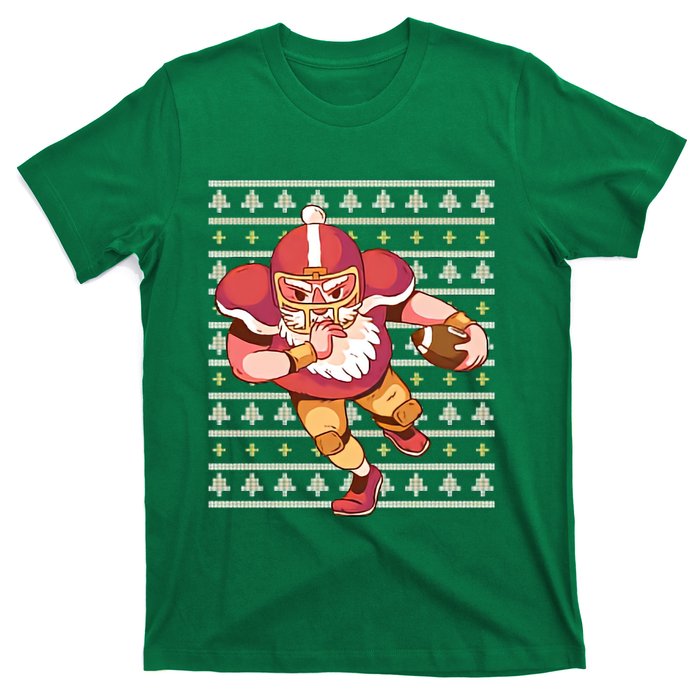 Santa Football Christmas T-Shirt