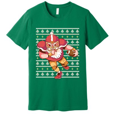 Santa Football Christmas Premium T-Shirt