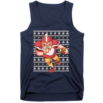 Santa Football Christmas Tank Top