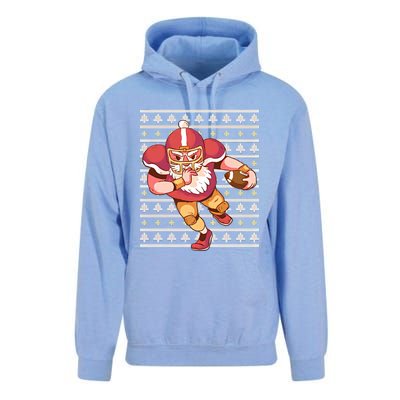 Santa Football Christmas Unisex Surf Hoodie