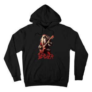 Sleigher Funny Christmas Heavy Metal Music Hoodie