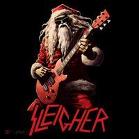 Sleigher Funny Christmas Heavy Metal Music Tall T-Shirt