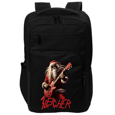 Sleigher Funny Christmas Heavy Metal Music Impact Tech Backpack