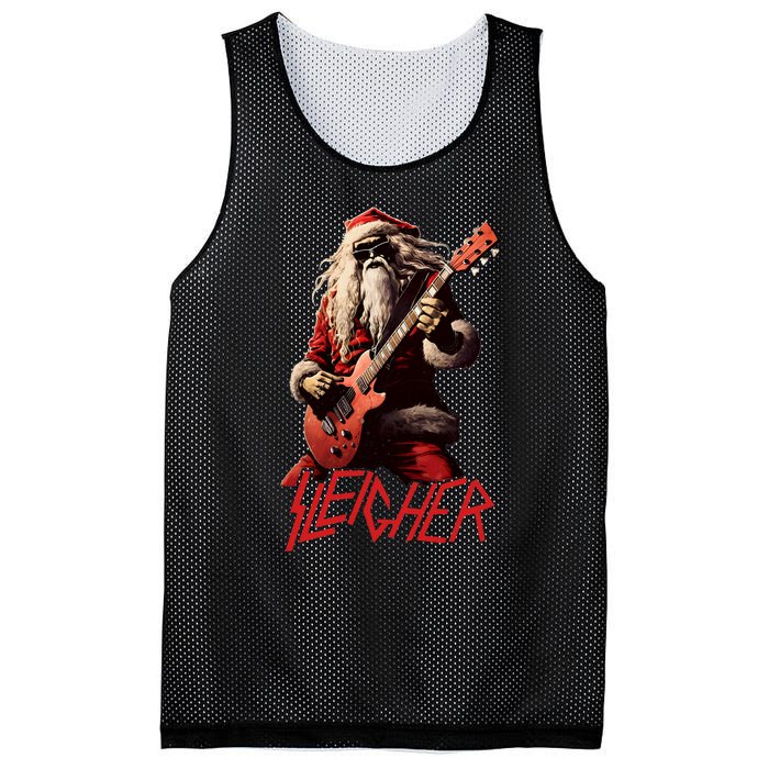 Sleigher Funny Christmas Heavy Metal Music Mesh Reversible Basketball Jersey Tank