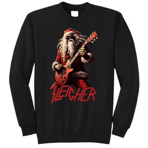 Sleigher Funny Christmas Heavy Metal Music Tall Sweatshirt