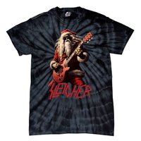 Sleigher Funny Christmas Heavy Metal Music Tie-Dye T-Shirt