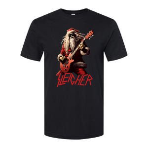 Sleigher Funny Christmas Heavy Metal Music Softstyle CVC T-Shirt