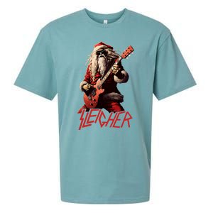 Sleigher Funny Christmas Heavy Metal Music Sueded Cloud Jersey T-Shirt