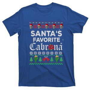 SantaS Favorite Cabrona Ugly Xmas Sweater Funny Santa Skull Gift T-Shirt