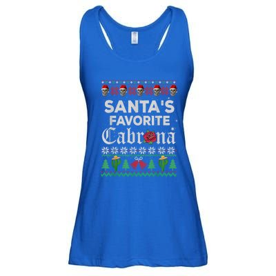 SantaS Favorite Cabrona Ugly Xmas Sweater Funny Santa Skull Gift Ladies Essential Flowy Tank