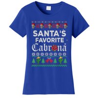 SantaS Favorite Cabrona Ugly Xmas Sweater Funny Santa Skull Gift Women's T-Shirt