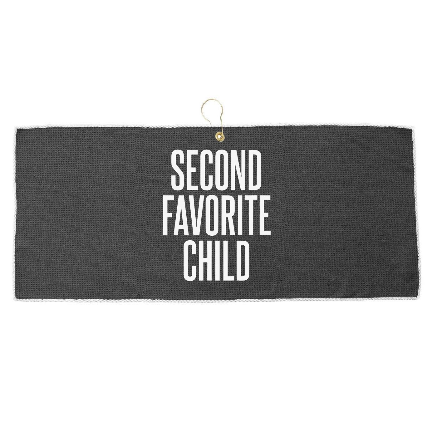 Second Favorite Child  Large Microfiber Waffle Golf Towel