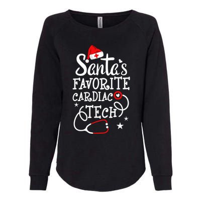 Santa's Favorite Cardiac Tech Christmas Cardiovascular Tech Cool Gift Womens California Wash Sweatshirt