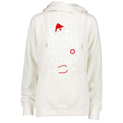 Santa's Favorite Cardiac Tech Christmas Cardiovascular Tech Cool Gift Womens Funnel Neck Pullover Hood