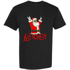 Sleigher Funny Christmas Heavy Metal Music Garment-Dyed Heavyweight T-Shirt