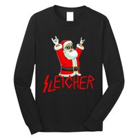 Sleigher Funny Christmas Heavy Metal Music Long Sleeve Shirt