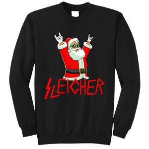 Sleigher Funny Christmas Heavy Metal Music Sweatshirt