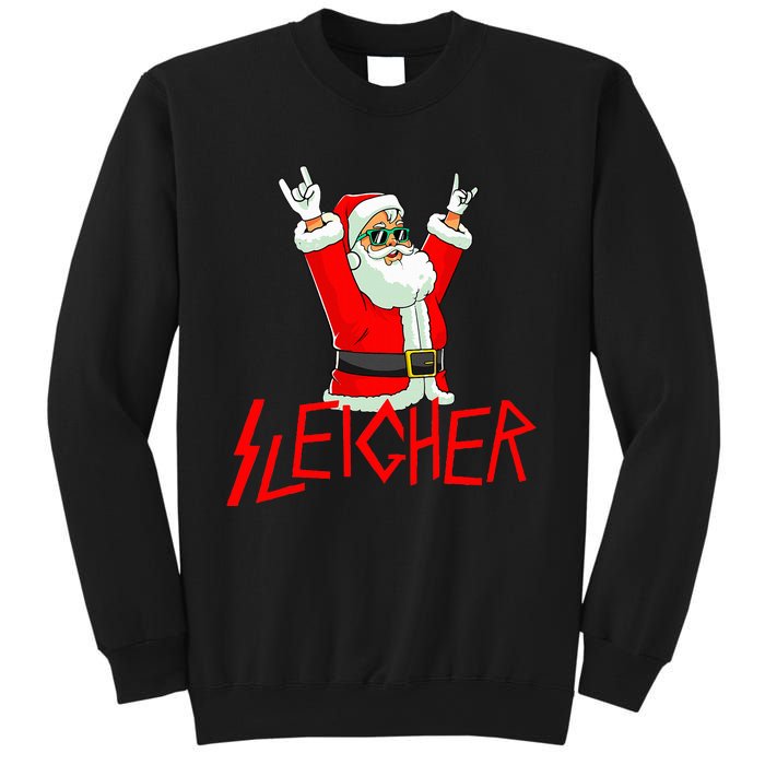 Sleigher Funny Christmas Heavy Metal Music Sweatshirt