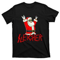 Sleigher Funny Christmas Heavy Metal Music T-Shirt