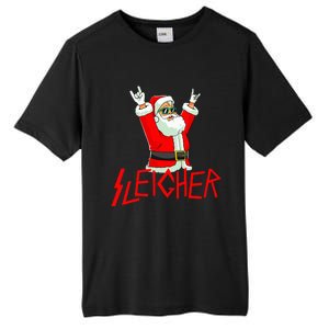 Sleigher Funny Christmas Heavy Metal Music Tall Fusion ChromaSoft Performance T-Shirt