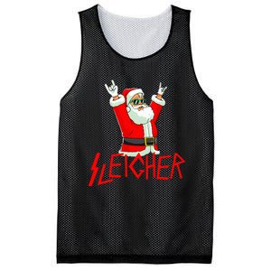 Sleigher Funny Christmas Heavy Metal Music Mesh Reversible Basketball Jersey Tank