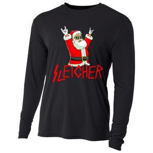 Sleigher Funny Christmas Heavy Metal Music Cooling Performance Long Sleeve Crew