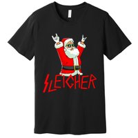 Sleigher Funny Christmas Heavy Metal Music Premium T-Shirt