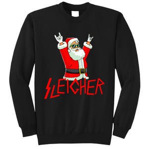 Sleigher Funny Christmas Heavy Metal Music Tall Sweatshirt