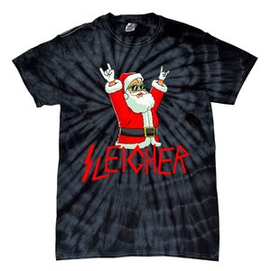 Sleigher Funny Christmas Heavy Metal Music Tie-Dye T-Shirt