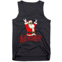 Sleigher Funny Christmas Heavy Metal Music Tank Top