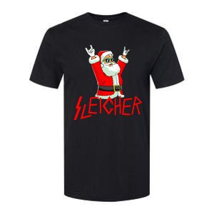 Sleigher Funny Christmas Heavy Metal Music Softstyle CVC T-Shirt