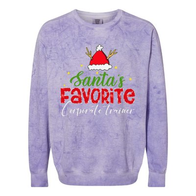 SantaS Favorite Corporate Trainer Christmas Colorblast Crewneck Sweatshirt