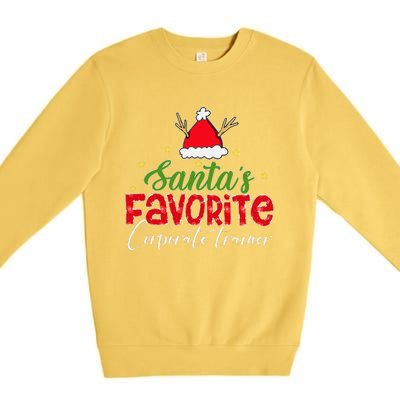 SantaS Favorite Corporate Trainer Christmas Premium Crewneck Sweatshirt