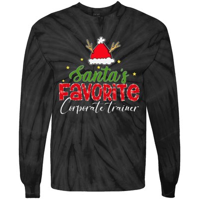 SantaS Favorite Corporate Trainer Christmas Tie-Dye Long Sleeve Shirt